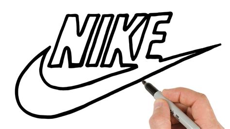 hoe teken je de nike logo|Nike logo outline.